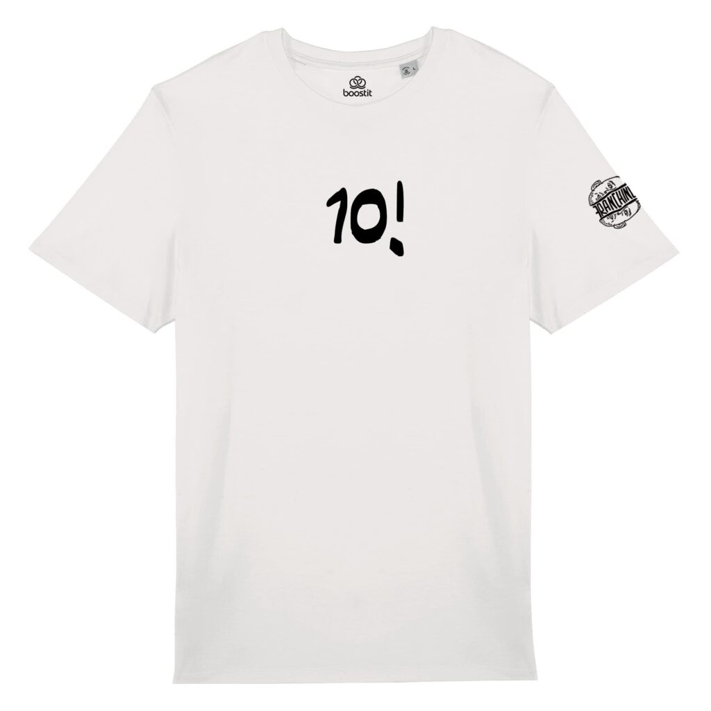 T-shirt 10! Franchino unisex bianca