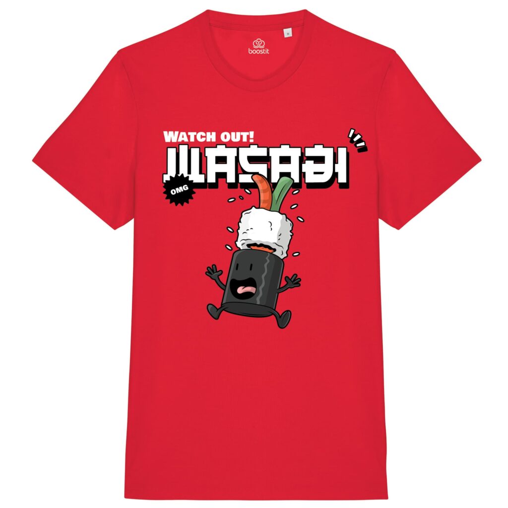 T-shirt Unisex Wasabi Rosso Front 1